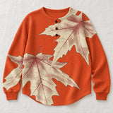 Manon orange autumn leaf sweater