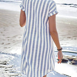 Chic Striped Shirt Dress