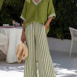 Alira Striped Linen Duo Set