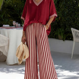 Alira Striped Linen Duo Set