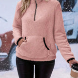 Amari - Trendy Fleece Half-Zip Sweater for Warmth