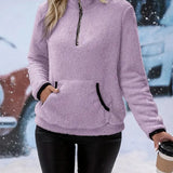 Amari - Trendy Fleece Half-Zip Sweater for Warmth