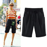 Women's Summer Shorts | Drawstring Waist, Cuffed Hem