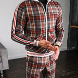 Men’s Checkered Two Piece Set | Striped, Pants and Top