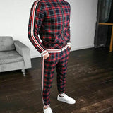 Men’s Checkered Two Piece Set | Striped, Pants and Top