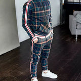Men’s Checkered Two Piece Set | Striped, Pants and Top