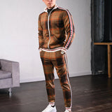 Men’s Checkered Two Piece Set | Striped, Pants and Top