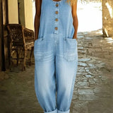 Saylor - Vintage Washed Cotton Denim Overalls