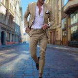 Men Formal Two Piece Suit | Slim Fit, Deep Blue