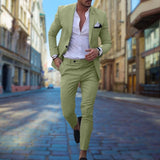 Men Formal Two Piece Suit | Slim Fit, Deep Blue