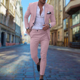 Men Formal Two Piece Suit | Slim Fit, Deep Blue