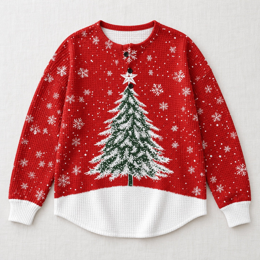 Sofia red christmas tree sweater