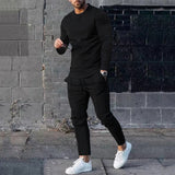 Men’s Casual Two Piece Set | Slim Fit, Trouser & Top