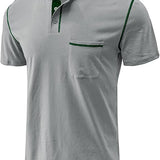 Men's Slim Summer Henley T-Shirt | Casual, Short Sleeve