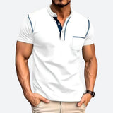 Men's Slim Summer Henley T-Shirt | Casual, Short Sleeve