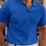 Men’s Casual Summer Polo | Ribbed, Short Sleeve