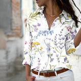Women’s Graphic Summer Shirt | Long Sleeve, Patterned