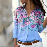 Women’s Graphic Summer Shirt | Long Sleeve, Patterned