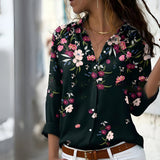 Women’s Graphic Summer Shirt | Long Sleeve, Patterned