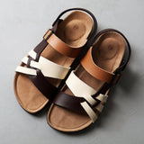 Men’s Summer Leather Sandals | Multi-Strap, Arch Support