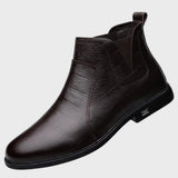 Men’s Formal Slip-On Boots | Textured, Ankle Height