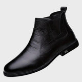 Men’s Formal Slip-On Boots | Textured, Ankle Height