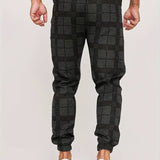 Men's Plaid Joggers | Tapered, Drawstring Fit