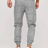 Men's Plaid Joggers | Tapered, Drawstring Fit