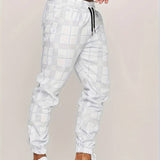Men's Plaid Joggers | Tapered, Drawstring Fit