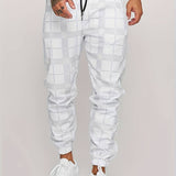 Men's Plaid Joggers | Tapered, Drawstring Fit