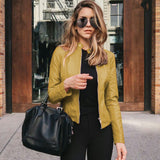 Women's Lightweight Moto Jacket | Faux Leather, Slim Fit