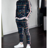 Men’s Checkered Two Piece Set | Striped, Pants and Top