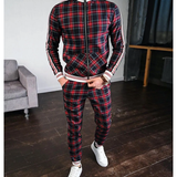 Men’s Checkered Two Piece Set | Striped, Pants and Top