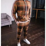 Men’s Checkered Two Piece Set | Striped, Pants and Top
