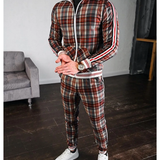 Men’s Checkered Two Piece Set | Striped, Pants and Top