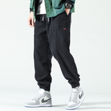 Men's Baggy Corduroy Joggers | Tapered, Drawstring Fit