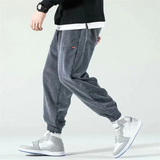 Men's Baggy Corduroy Joggers | Tapered, Drawstring Fit