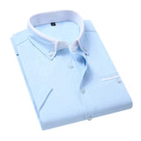 Men’s Designer Summer Shirt | Contrast Collar, Short Sleeve