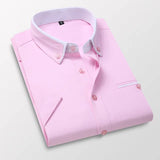 Men’s Designer Summer Shirt | Contrast Collar, Short Sleeve