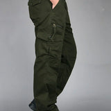 Men's Work Cargo Pants | Baggy, Zip Pockets