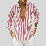Men's Summer Striped Shirt | Checked, Long Sleeve