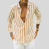 Men's Summer Striped Shirt | Checked, Long Sleeve