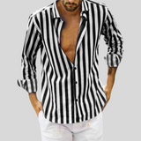 Men's Summer Striped Shirt | Checked, Long Sleeve