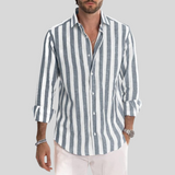 Men's Summer Striped Shirt | Checked, Long Sleeve