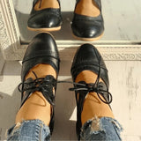 Women's Vintage Summer Oxford Heels | Lace-Up, Closed Toe