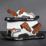Men’s Summer Casual Sandals | Graphic Sole, Open-Toe