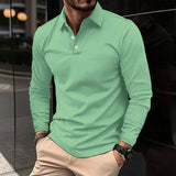 Men's Classic Long Sleeve Polo Shirt | Slim Fit, Casual