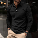 Men's Classic Long Sleeve Polo Shirt | Slim Fit, Casual