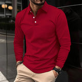 Men's Classic Long Sleeve Polo Shirt | Slim Fit, Casual