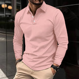 Men's Classic Long Sleeve Polo Shirt | Slim Fit, Casual